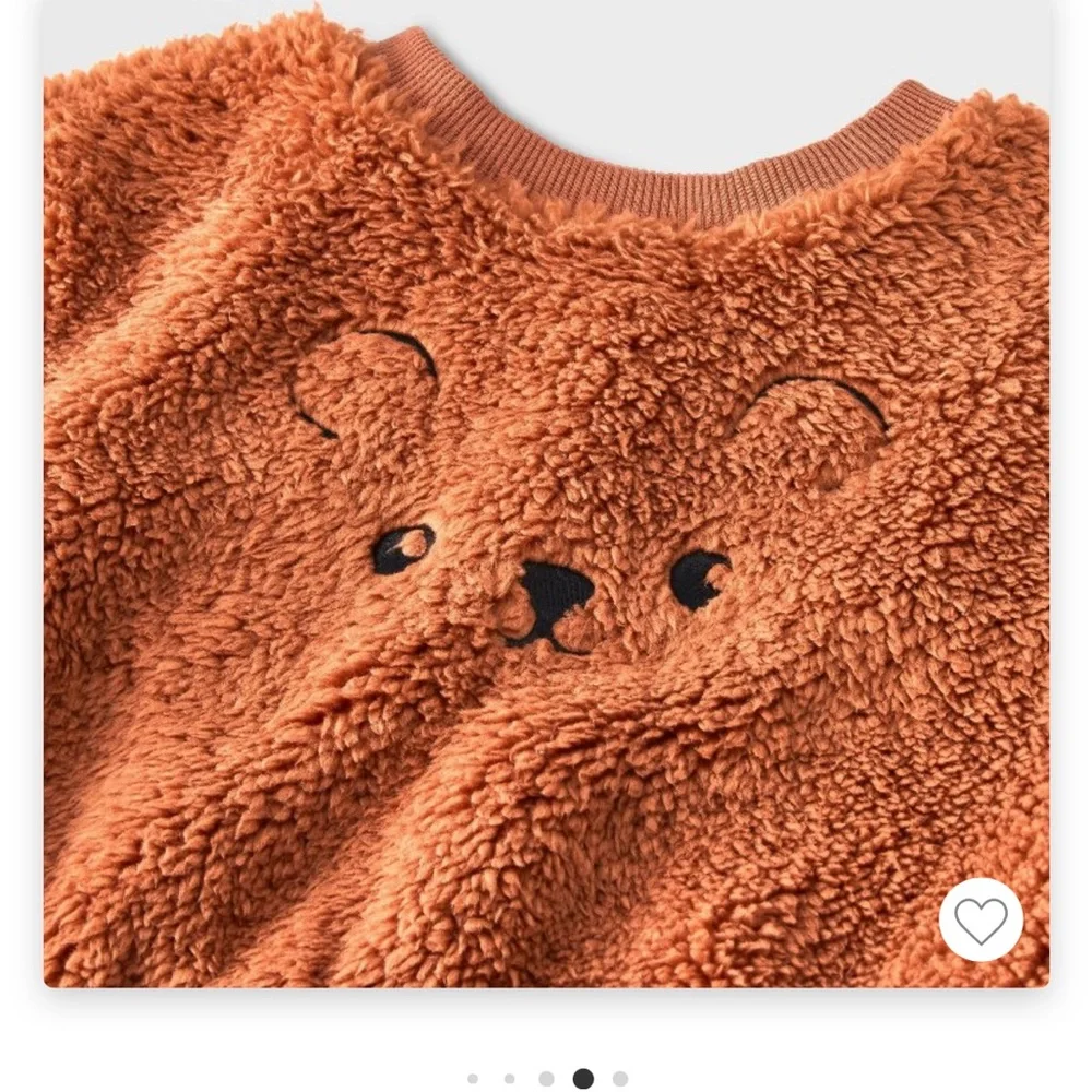 Cat & Jack Baby Bear Shearling Top & Bottom Set